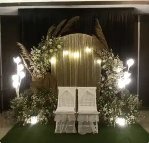 Dekorasi Pelaminan<br>3m Backdrop circle<br>Artificial Flower